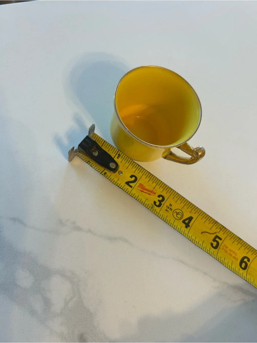 3 Sets Of Mini GOLDCASTLE Yellow Tea Cups